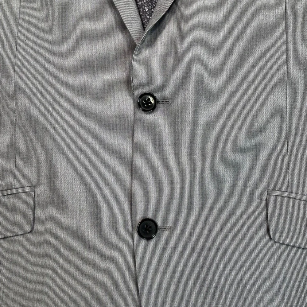 Madison Modern Fit Mens 42L Gray Cotton Blend Summer 2 Button‎ Blazer Sport Coat